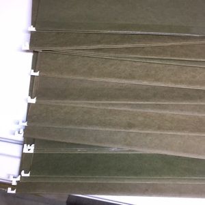 18 letter size hanging file folders with attached info pocket